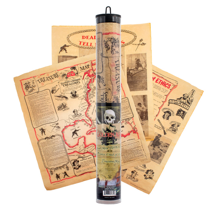 Pirate Historical Map and Document Set