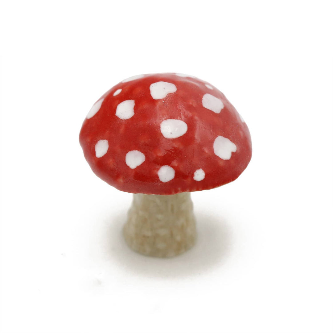 NEW Porcelain Miniature Treasure Figurine- Toadstool Mushroom