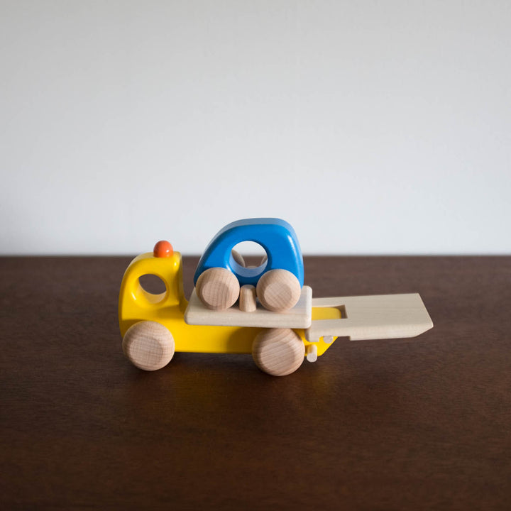 Wooden Small Breakdown Lorry Truck and Car Set