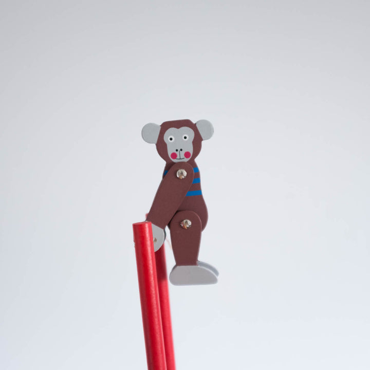 Trapeze Monkey Wooden Toy