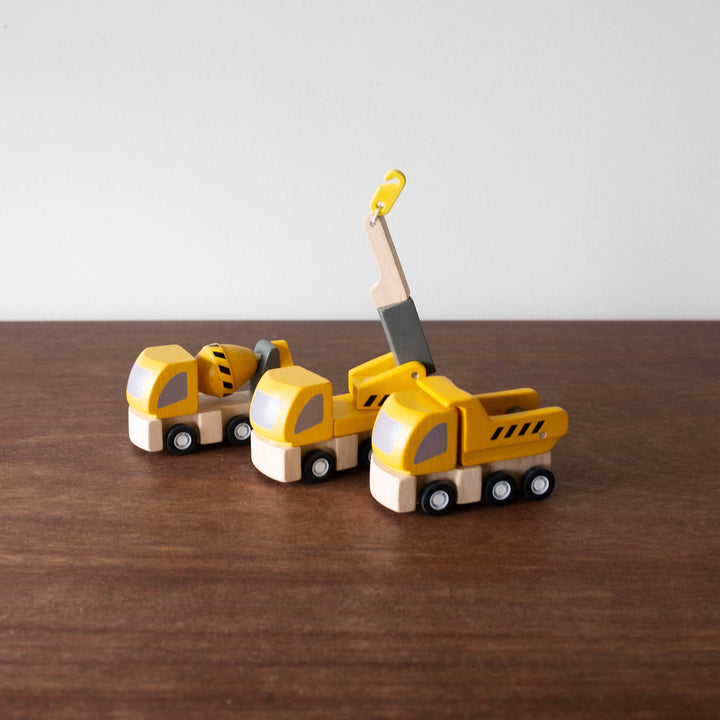 Wooden Highway Maintenance Vehicles Set
