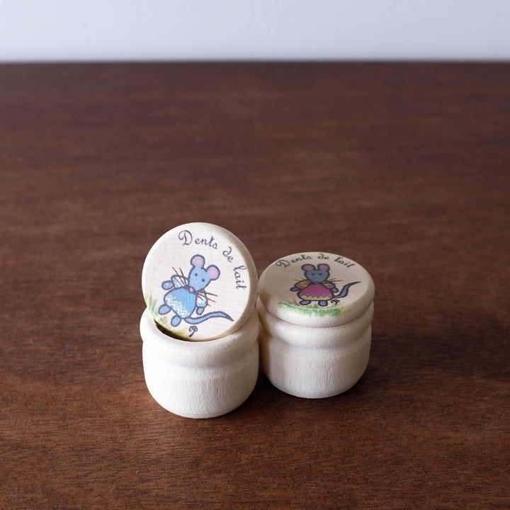 NEW Wooden Little French Mice Tooth Boxes- Available in Two Colors!