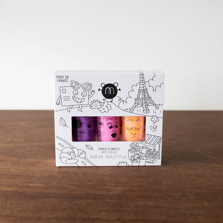 NEW Nailmatic Kids Nail Polish Set of 3- Neon Paris