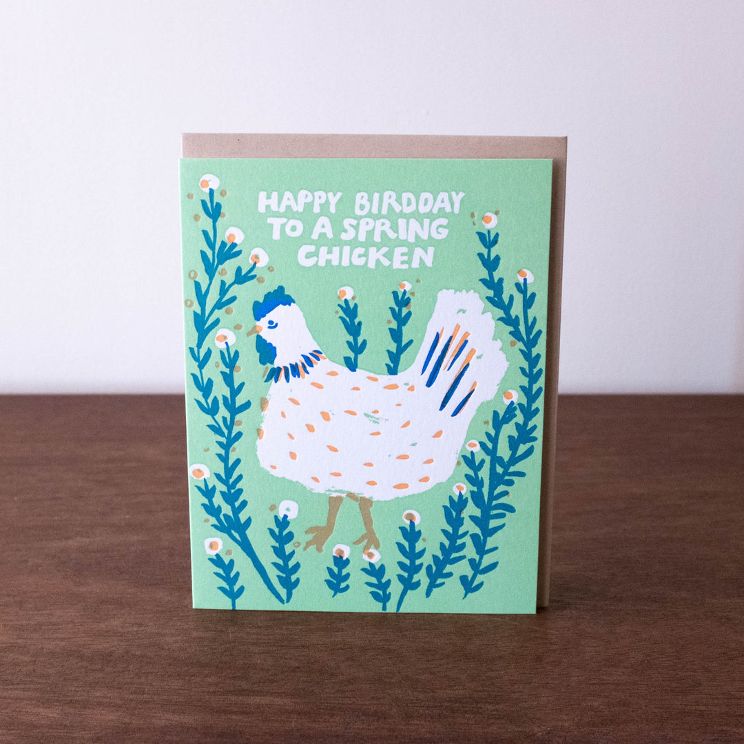 NEW Spring Chicken Birthday Greeting Card