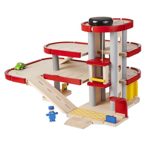 Wooden City Parking Garage Set