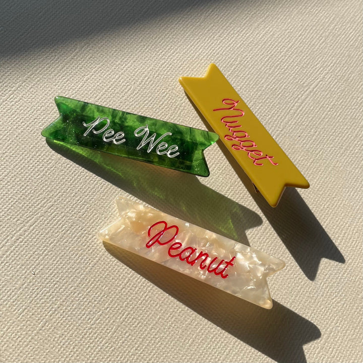 Retro Resin Hair Clips- Pee Wee