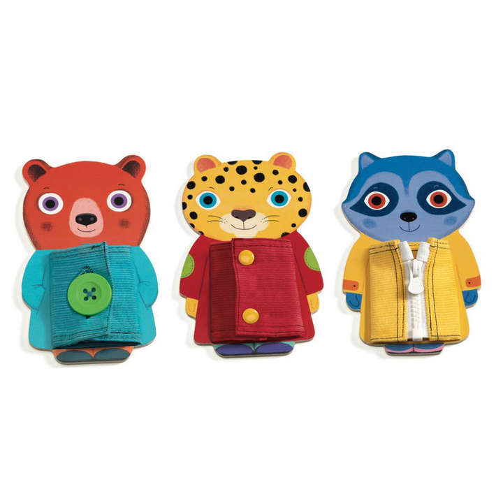 Wooden Ziptou Button Zip Snap Toy