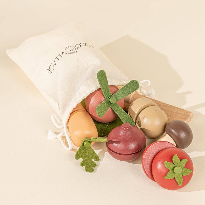 Wooden Vegetable Play Set