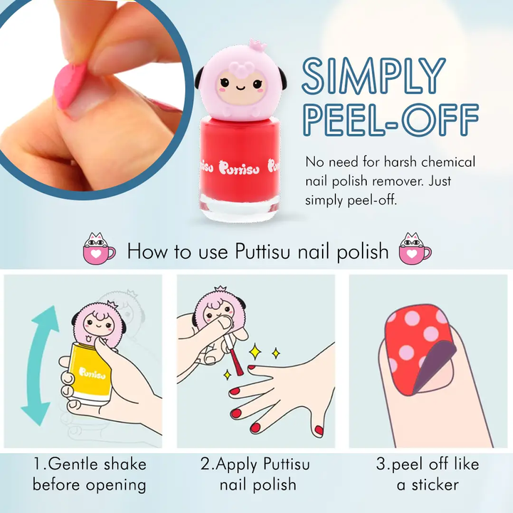 Scented All Natural Peel- Off Nail Polish Yellow - Custard Pudding