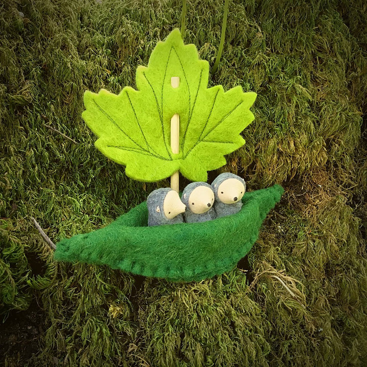 NEW Wool Felt: Leaf Boat