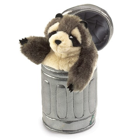 Heirloom Puppets: Raccoon in Garbage Can