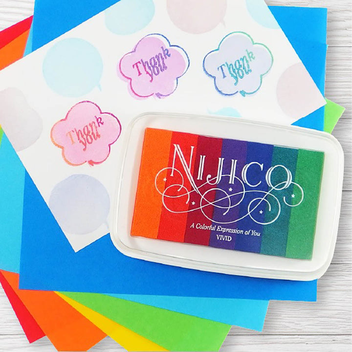Japanese Rainbow Stamp Pad- Vivid