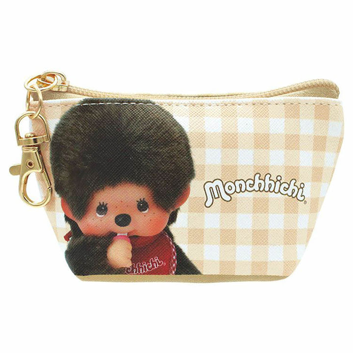 Monchhichi Mini Coin Purse - Gingham Check