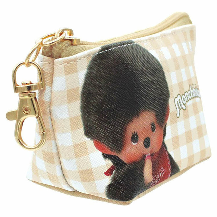 Monchhichi Mini Coin Purse - Gingham Check