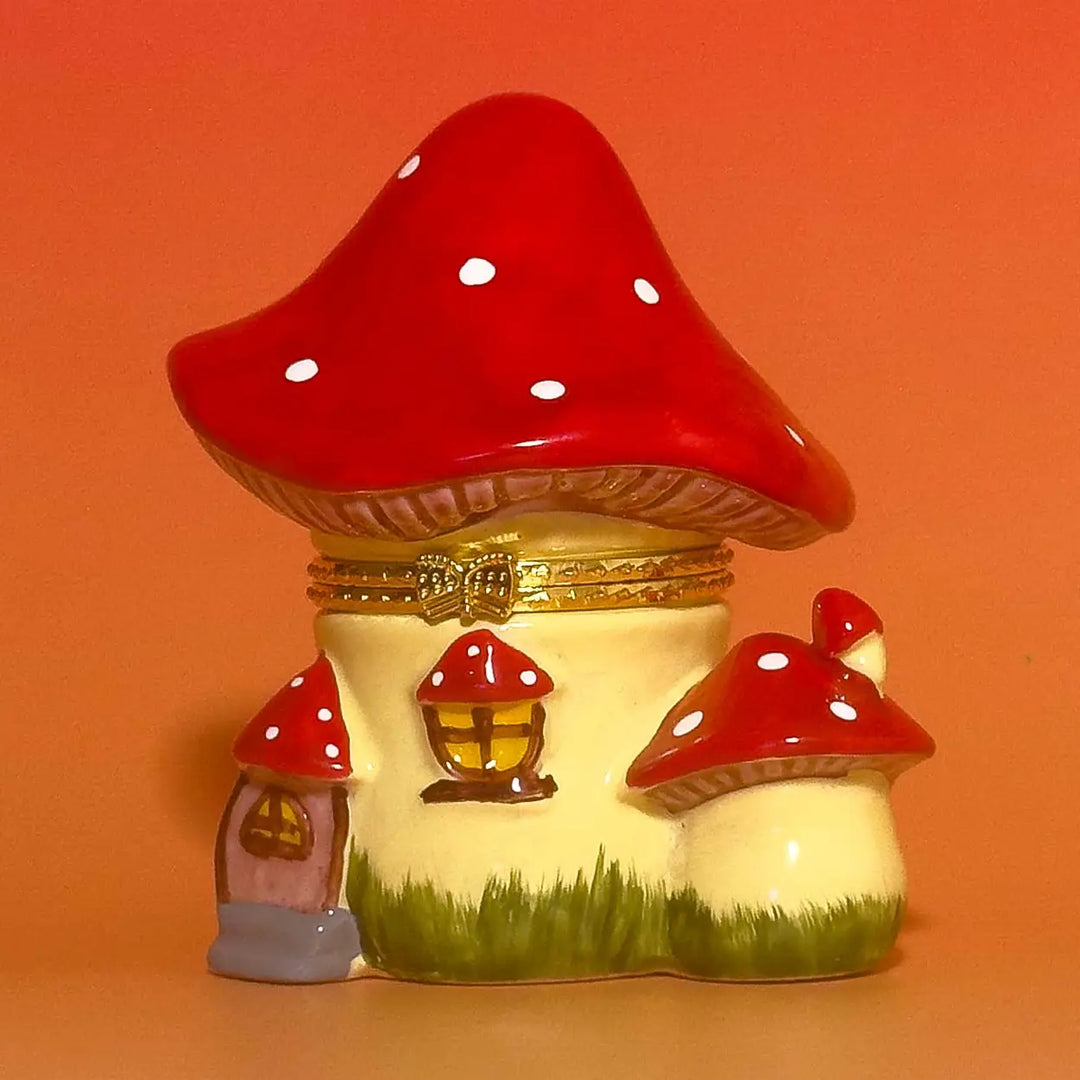 Mushroom House Trinket Box