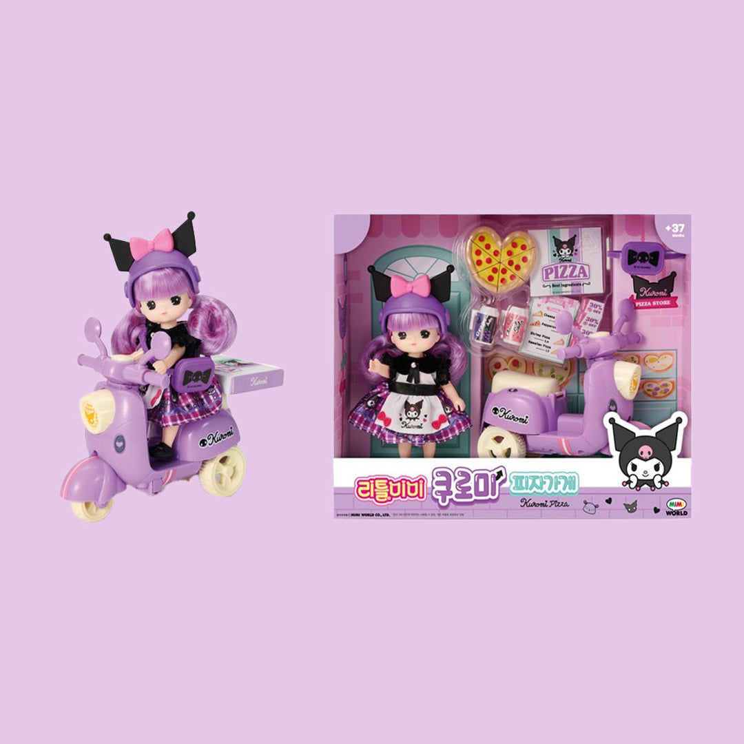 PRE-ORDER Limited Edition Sanrio Little Mimi Dolls- Kuromi Pizza Scooter Set