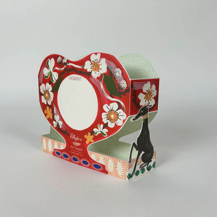 Swan and Thorn Vase Die-Cut Card