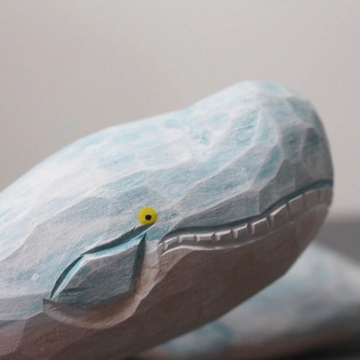 Handmade Wooden Animal- Blue Whale