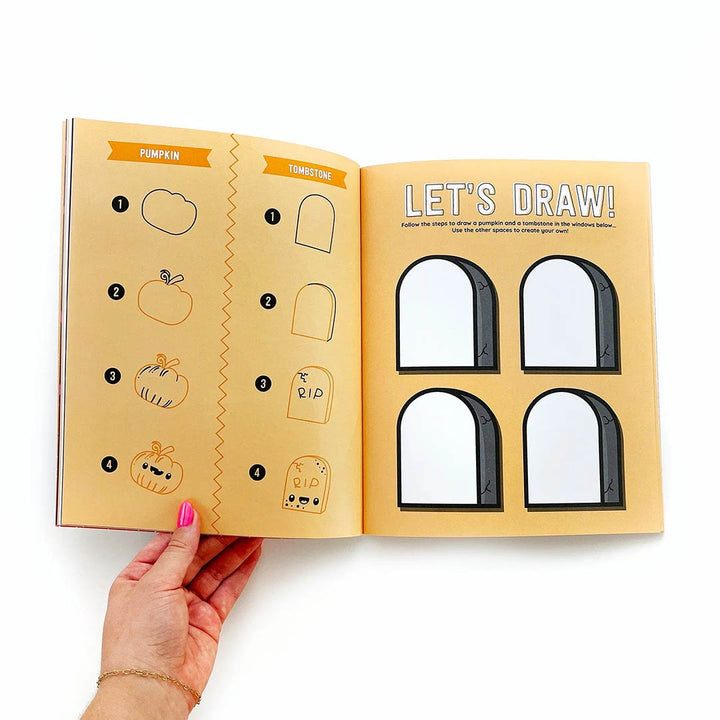 Draw-Along Halloween Sticker Book