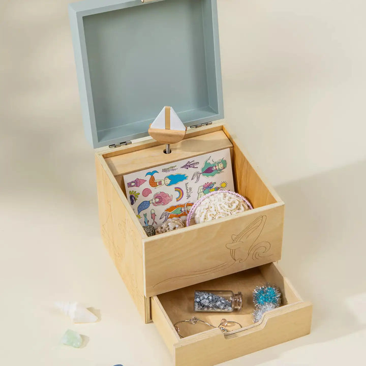 Wooden Musical Souvenir Box - Ocean