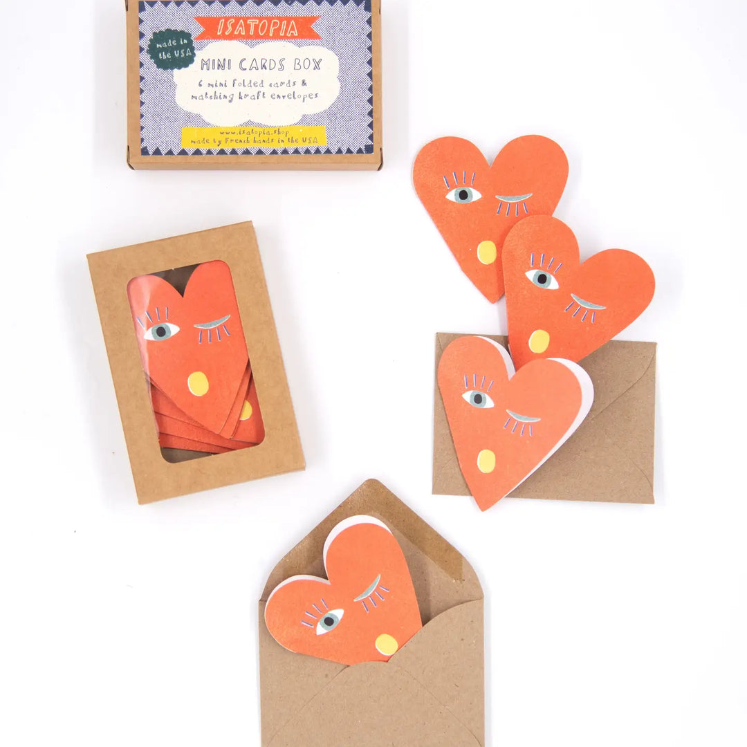 Heart Blink Die Cut Card Mini - Box of 6 Cards