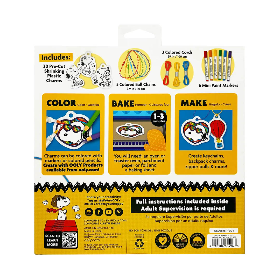 OOLY X Peanuts Diy Shrink Art Kit