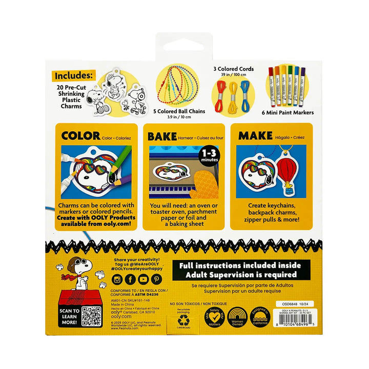 OOLY X Peanuts Diy Shrink Art Kit