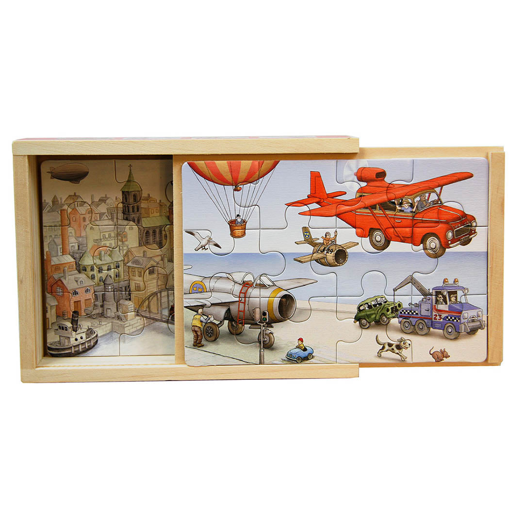 Lööf Airplanes Tray Puzzle Set