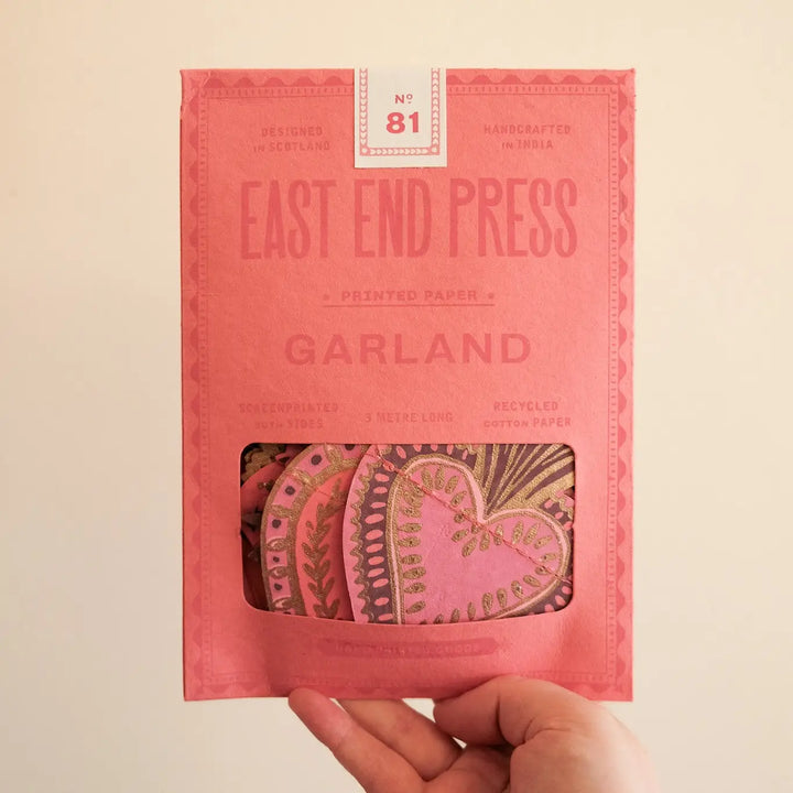 Sweet Hearts Sewn Garland