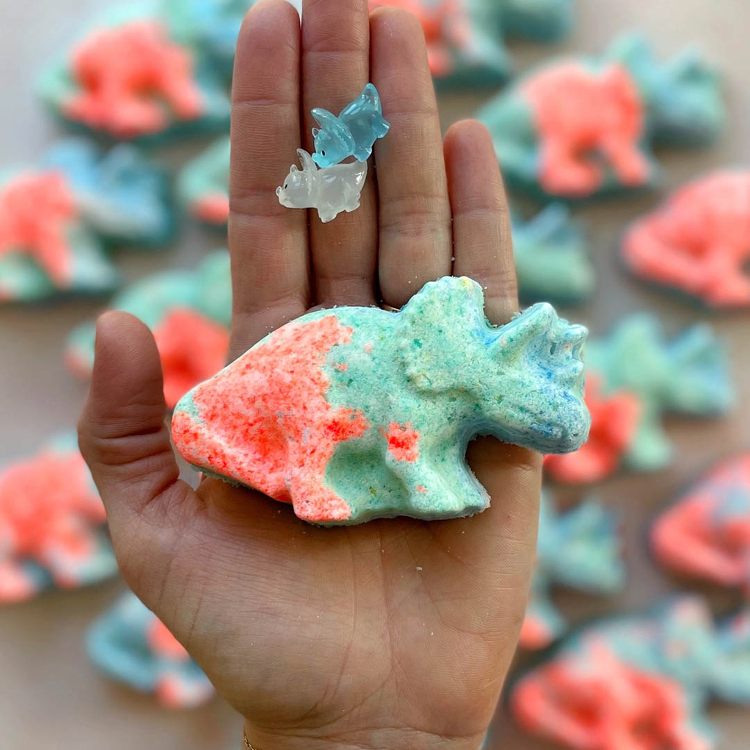 Triceratops Dino Bath Bomb (With Toy!)