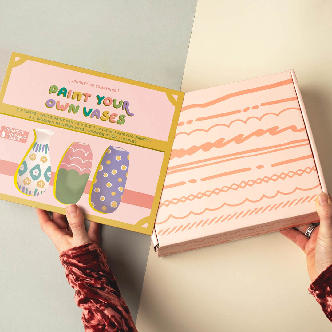 Paint Your Own Vase Kit - DIY Ceramic Vase Painting Set