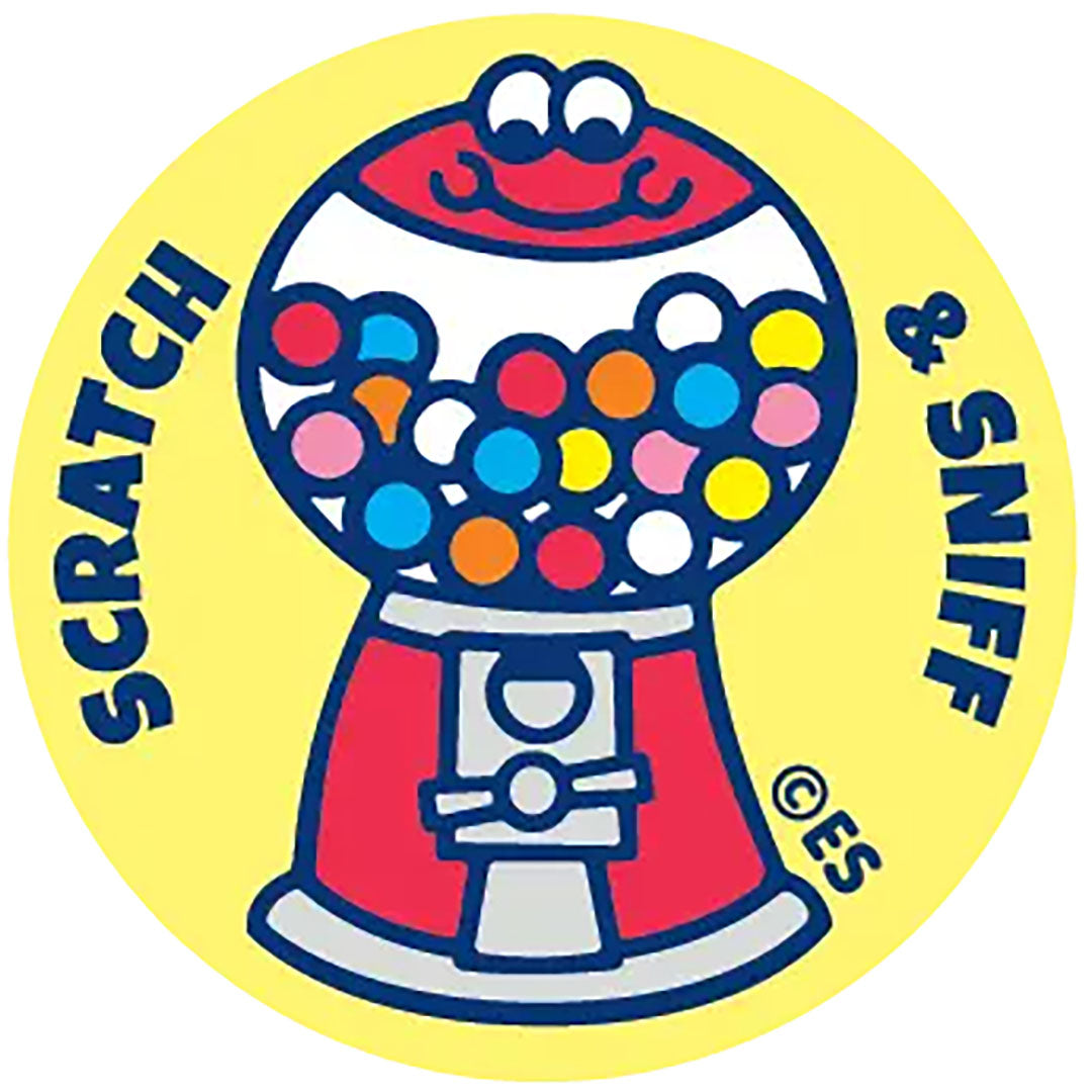 Bubble Gum Machine  Scratch & Sniff Stickers