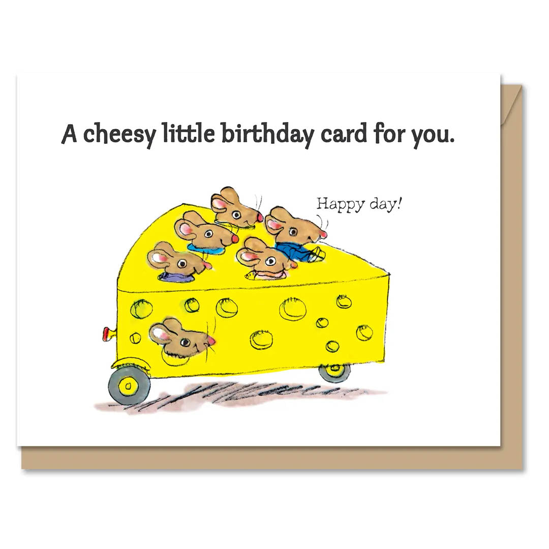 Richard Scarry Birthday Greeting Card Regular Size - Cheesy Birthday Card