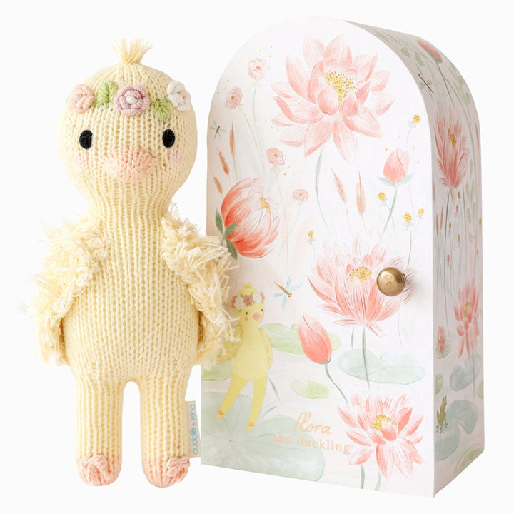Tiny Flora the Duckling Knit Doll (Mauve)