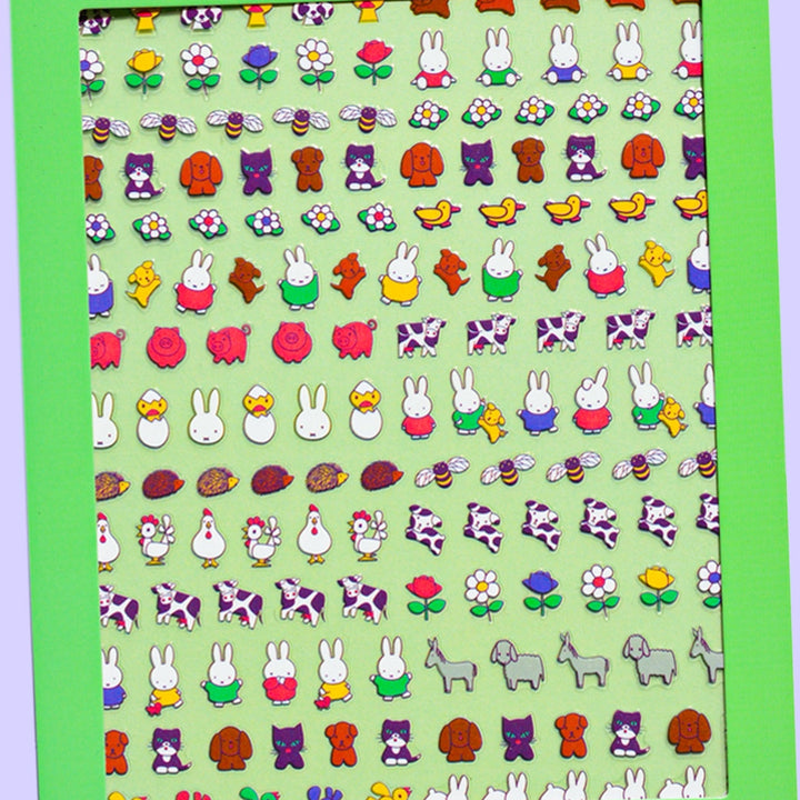 Nail Art Deco Stickers: Miffy at the Farm