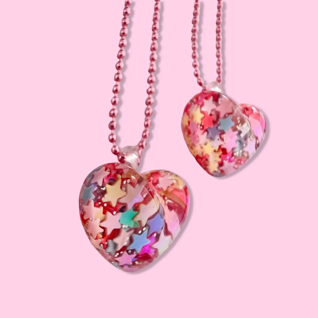 NEW Retro Confetti Heart Necklace