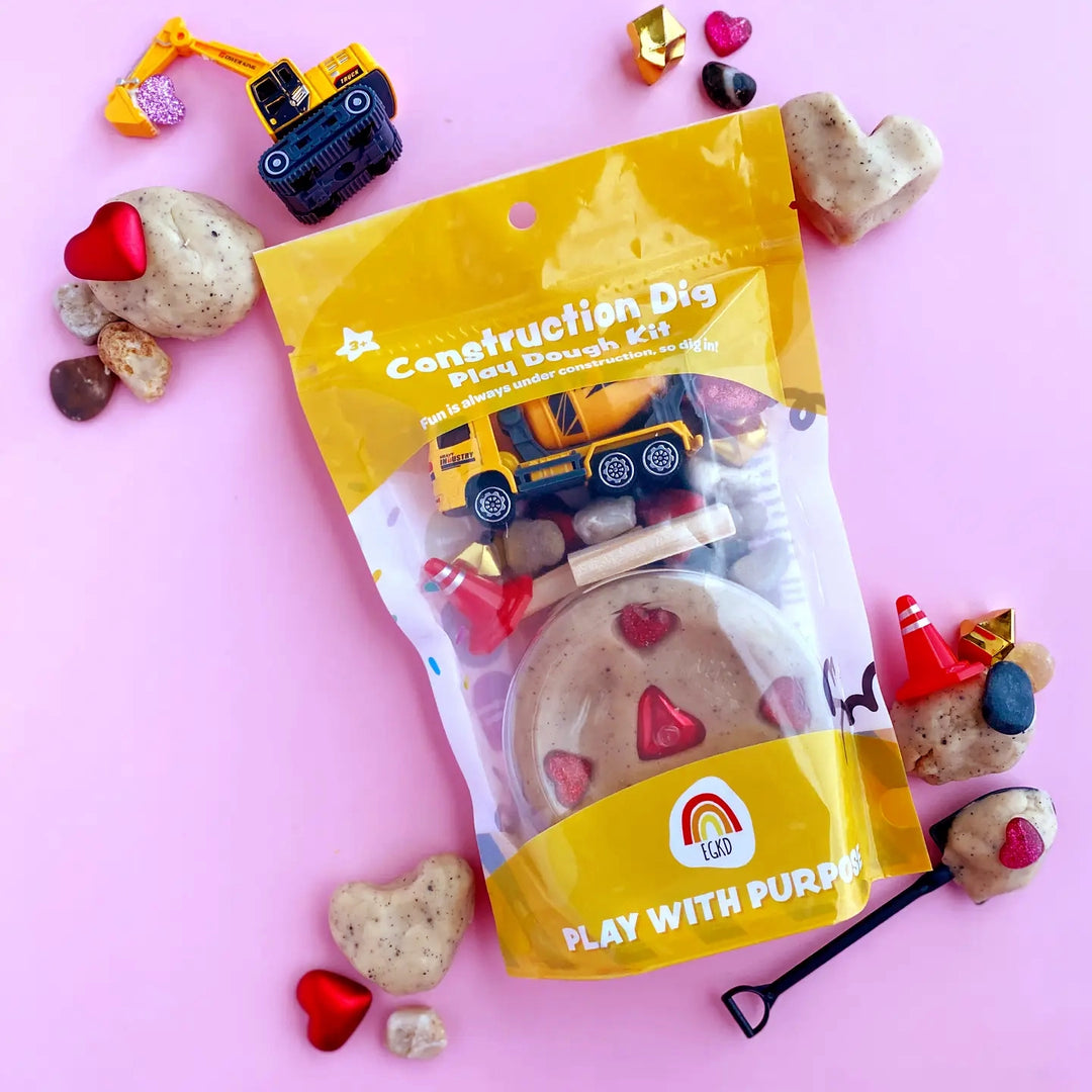 NEW Natural Sensory Play Dough Kit- Valentines "I Dig You" Construction