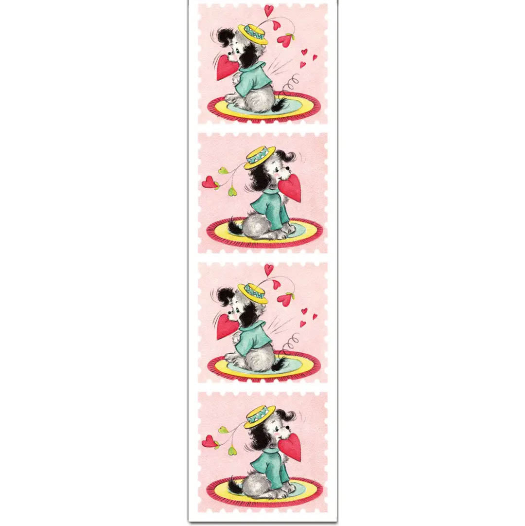 Retro Stickers: Heart Dog Stickers