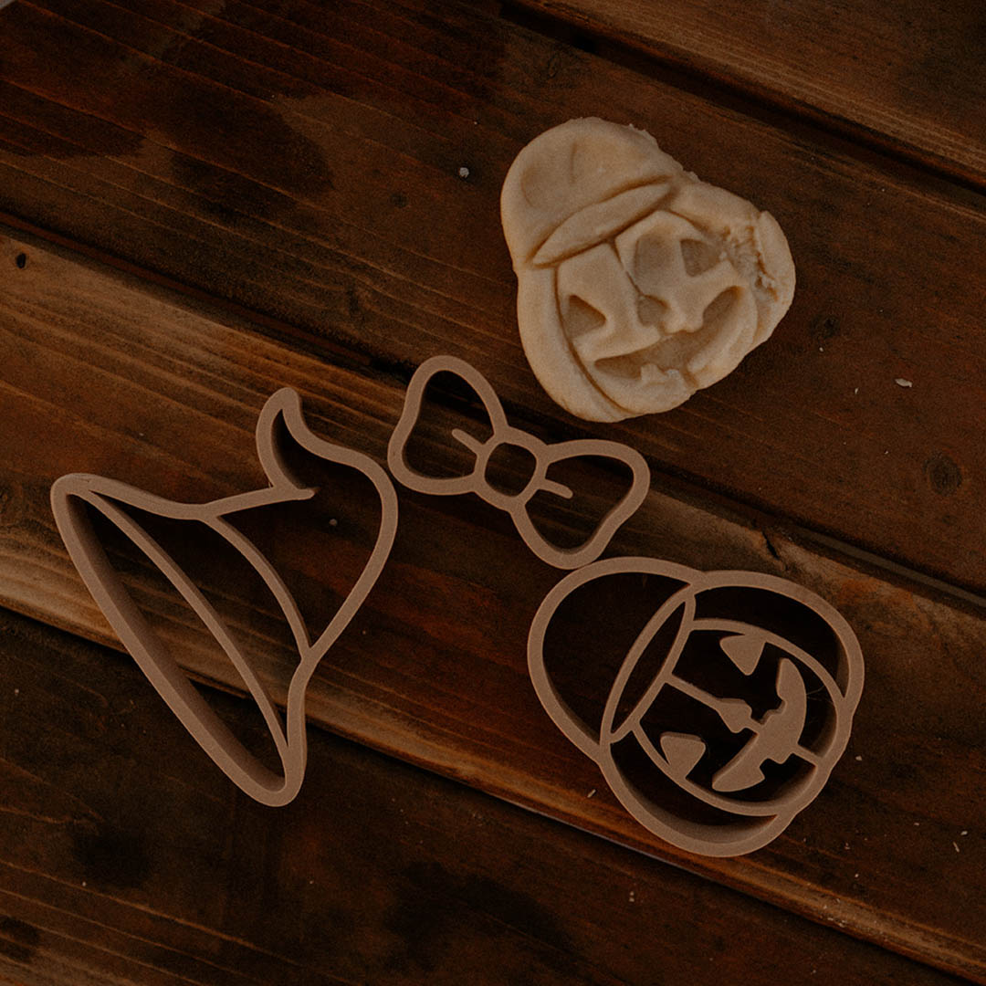 Ghost Stamp and Cutter Set - Halloween Eco Playdough Tool