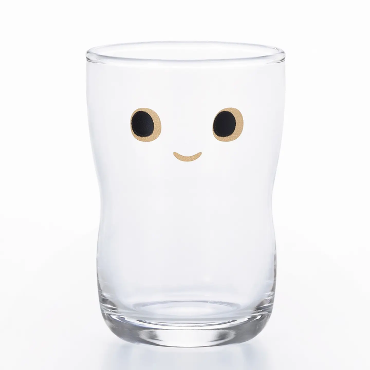 NEW Japanese Kids Glass Cup- Smile Face (Medium)