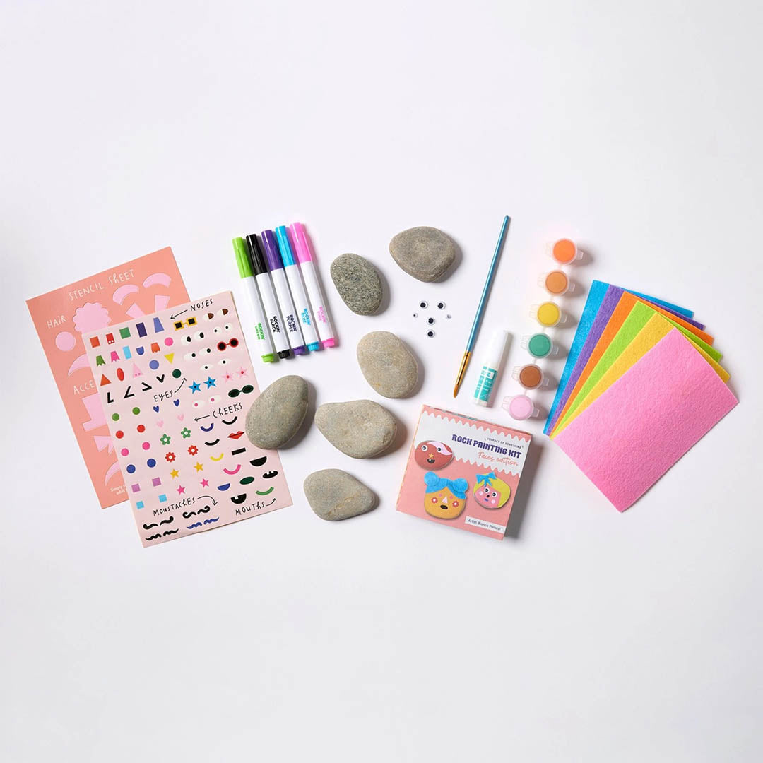 Rock Painting Kit for Kids - Cool Faces