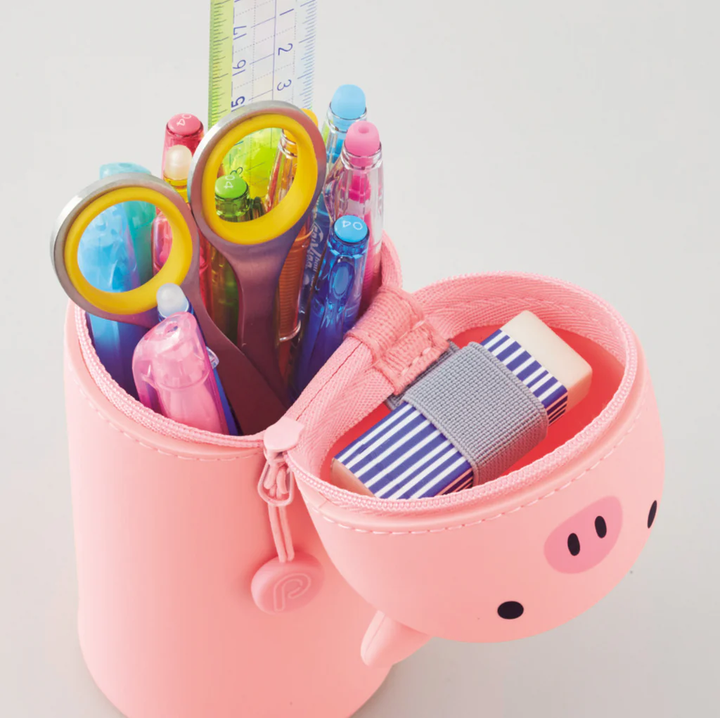 NEW Stand Up Japanese Pencil Case- Pig