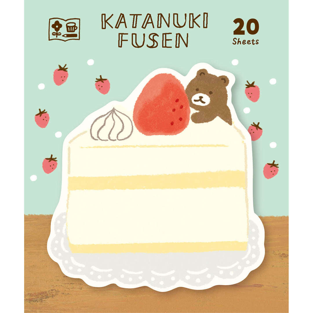 Japanese Die Cut Sticky Notes - Cake Bear
