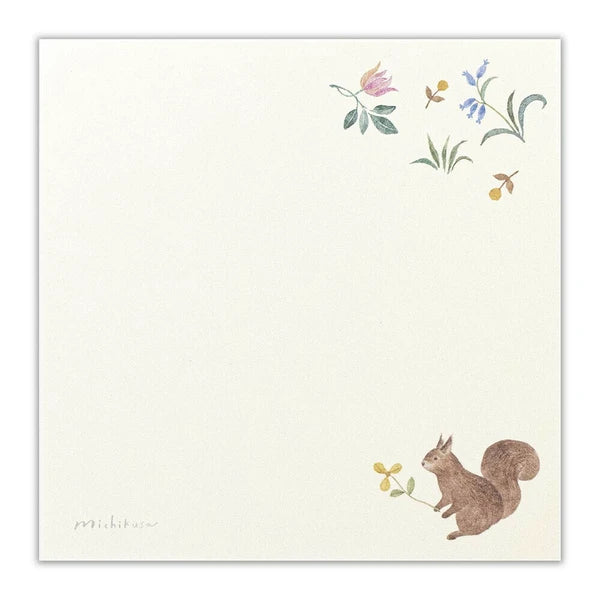 Memo Letter Pad- Squirrels