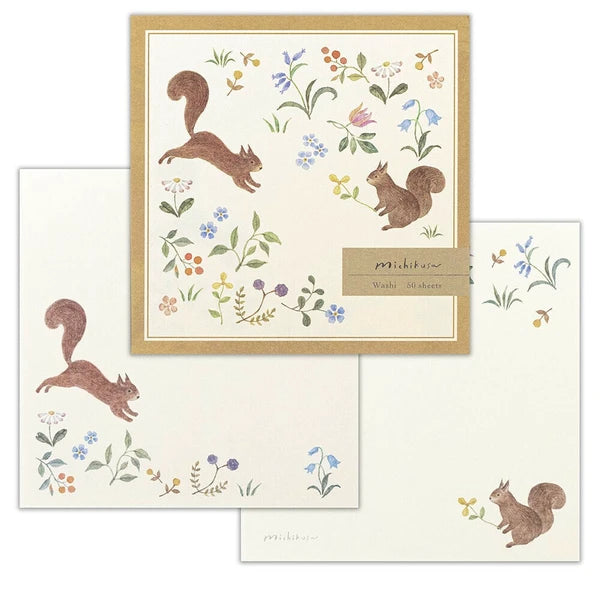 Memo Letter Pad- Squirrels