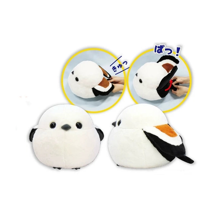 Fuku-fuku Sparrow Big Bird with Flapping Wings - 9"
