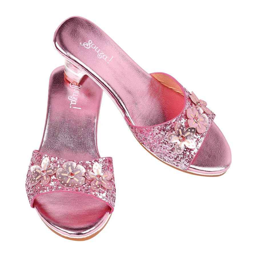 Mariona - Metallic High Heel Slipper Pink