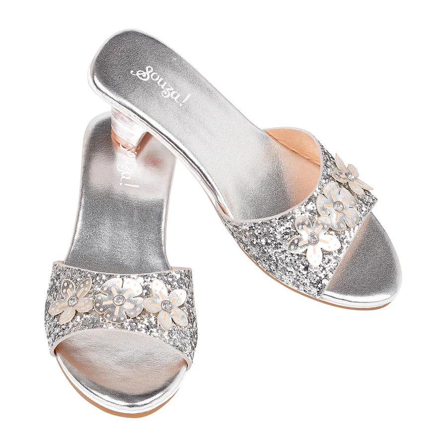 Mariona - Metallic High Heel Slipper Silver