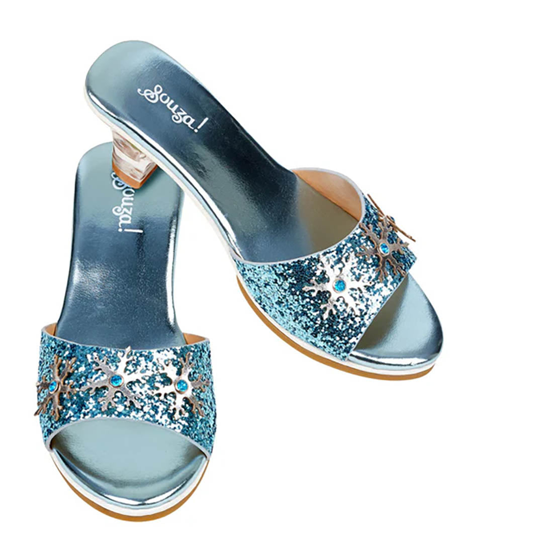Ice Queen - Metallic High Heel Slipper Blue