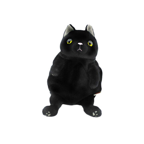 Japanese Mochi Dolls- Black Kitty MEDIUM 7"